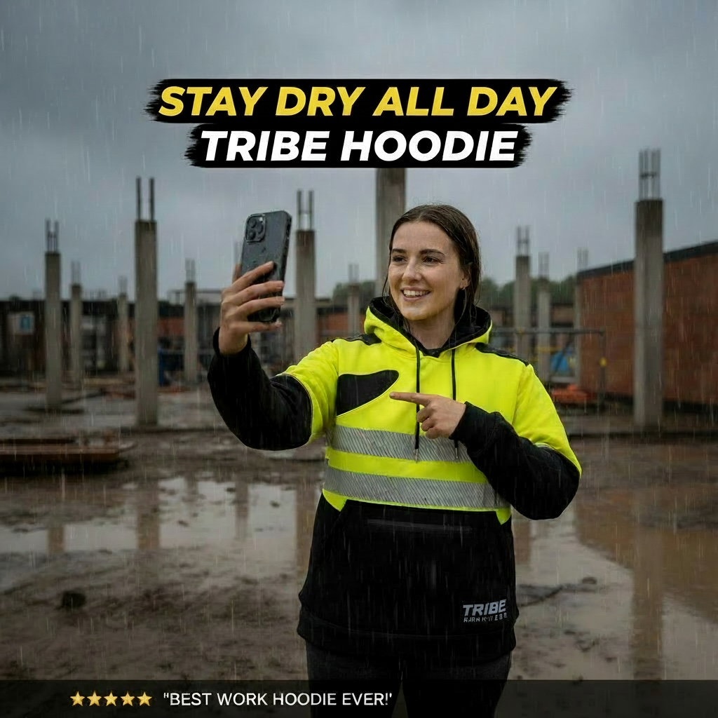 Tribe Waterproof High Visibility Work Hoodie